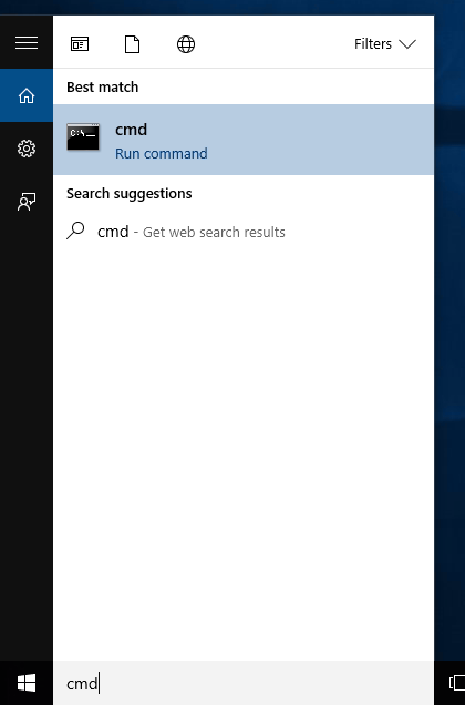 Start search cmd